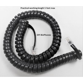 DIY-BizPhones-Toshiba-OW Charcoal Gray 9Ft Handset Cord for Toshiba DKT2000-Series Phone Receiver Curly
