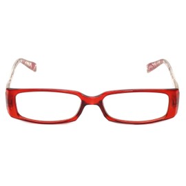 Calabria 4957 Rectangular Designer Floral Reading Glasses +1.75 Red Women Single Power Reader Stylish Fashion Eyeglasses