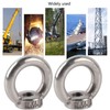 10Pcs Lifting Eye Nut Stainless Steel Ring Shape Fastener Tools