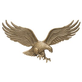 Whitehall Products Antique Brass Wall Eagle 00755, 36 inches wide by 11 inches high