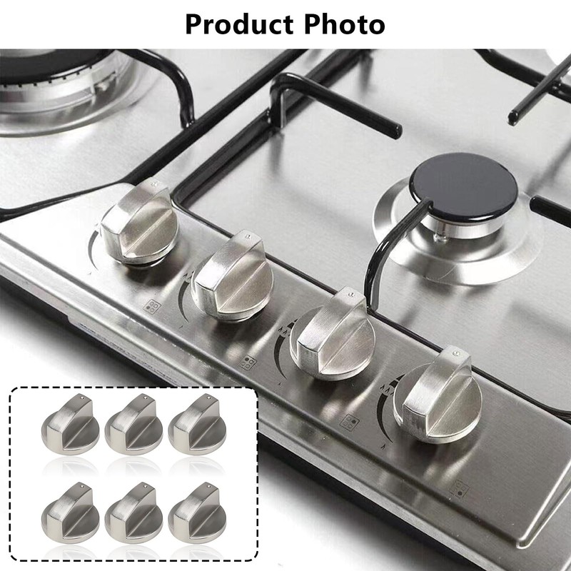 6 Pcs Cooker knobs Gas Stove Knob 6MM Universal Cooker