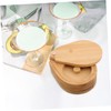 Ciieeo Three-Tier Wooden Spice Container Lid Rotating Sugar and Salt