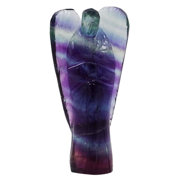 Harmonize Fluorite Stone Carved Angel Psychic Spiritual Gift Guardian Reiki