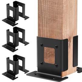 8Pcs Adjustable Post Base for Wood Fence 4x4, 4x6 Pergola Post Anchor Base Brackets for Deck Railing Mailbox