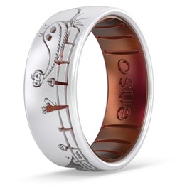 Enso Rings Nightmare Before Christmas Silicone Ring - Comfortable and Flexible Design - Zero's Playground - Pearl/Poseidon - Size 9