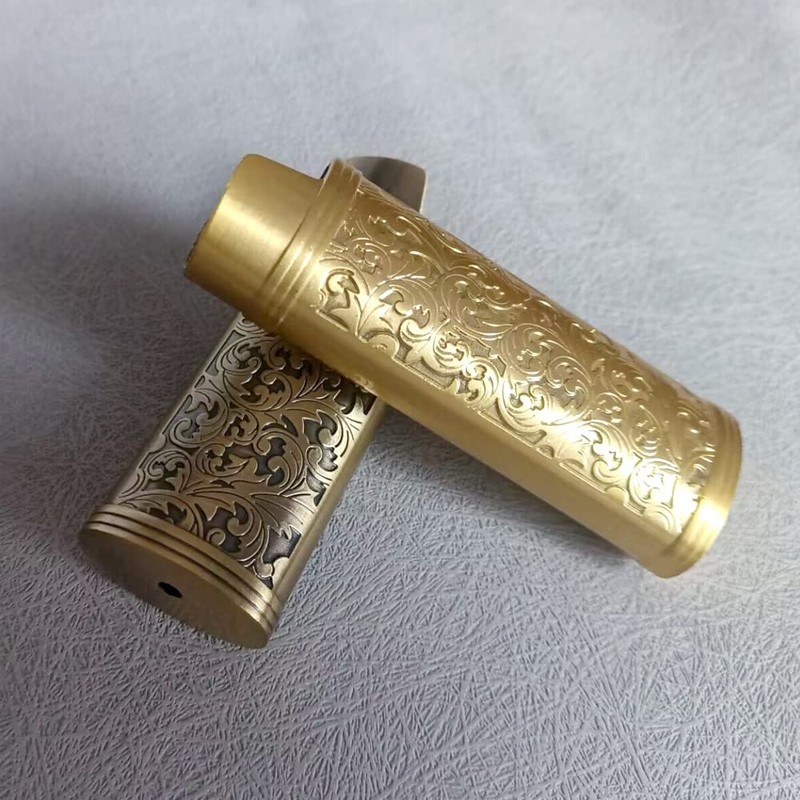 HUMWE 2 Pack Vintage Metal Lighter Case Cover Front Arabesque