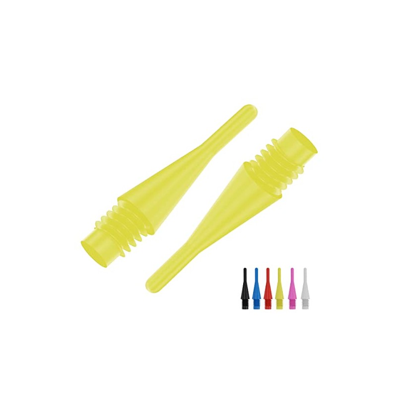 Bull's Longlife Kurz Soft Tips, Dart Spitzen 6 mm, Farbe:gelb
