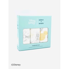 aden + anais AWCC30002DIJ AWCC30002DIJ Washcloth, 11.8 x 11.8 inches (30 x 30 cm), Set of 3, Towel with Loop, Gauze Handkerchief, Girls, Boys, Baby, Gift, Baby Shower, Baby Gift