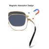 AUSQUQI 3in1 Magnetic Clip On Sunglasses Polarized For Women Mens
