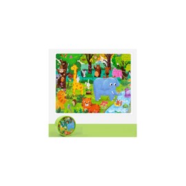 SmartFinds 100pcs Paper Tube Jigsaw Puzzle 12 Themes DIY Enlightenment Early Educational Baby Toys for Kids Boys & Girls (Forest Animal), Small