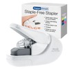 Plus Paper Clinch Compact Staple-Free Stapler, Ivory White