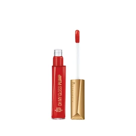 Rimmel London Oh My Gloss Plump Lip Gloss with Moisturising Oils, Soft Lips and Ultra Bright Finish 3D Effect, 500 Saucy, 6 ml