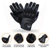 Leatherick Mens Cowhide Leather Motorcycle Gloves - Durable Touch Screen