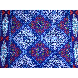 BonBalloon Egyptian Egypt Arabian Arabic Khayameya khyamya Khayamiya Tent Fabric Arabian Arabic Islamic Middle East Colorful Decor DecorativeDecorationRamadanEidFabric(2Yard/182cm)ClothTableclothRoom