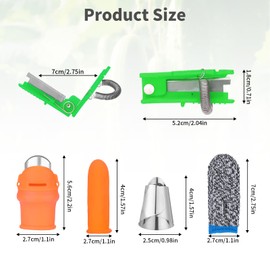 16 Pcs Gardening Thumb Knife Cutter Harvesting Tool Silicone Finger Knife Plant Vegetable Fruit Picking Trim Multifunctional Thumb Pruners for Gardening Rubber and Knitted Finger Cover Protection
