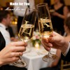 Monogrammed Champagne Flutes with Initials M,Birthday Glass Gift