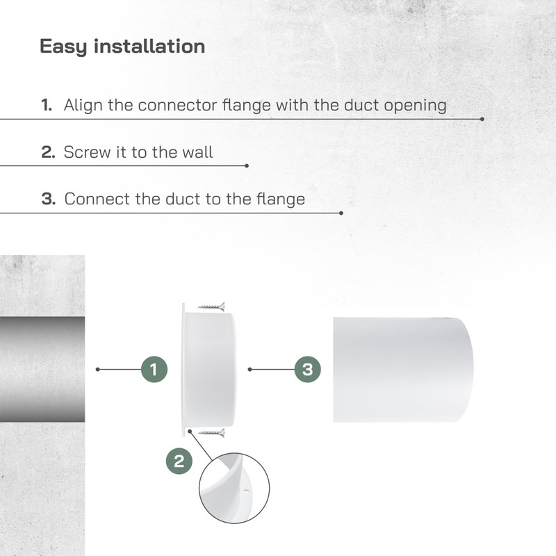 Vent Systems 6" Inch Air Vent Duct Connector Flange Straight