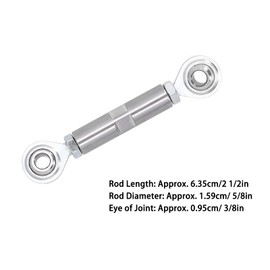 Aramox Adjustable Tensioning Rod Heim Joint, 2 1/2in Adjustable Engine Tensioning Rod Stainless Steel Alternator Bracket Fit for SBC BBC 350 454