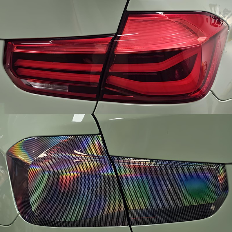 NewL Car Headlight Tint Sticker Chameleon Perforated Vinyl Film Car
