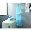 Mesh Hanging Storage Basket With 3 Compartments Foldable Hanging Storage