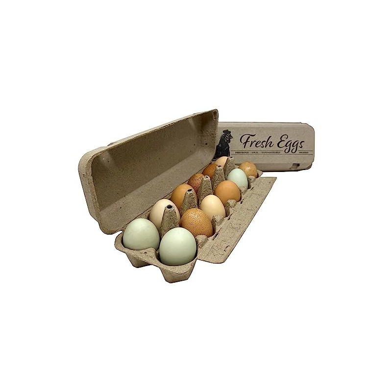 Cackle Hatchery Printed Paper Pulp Egg Cartons - Fresh Eggs