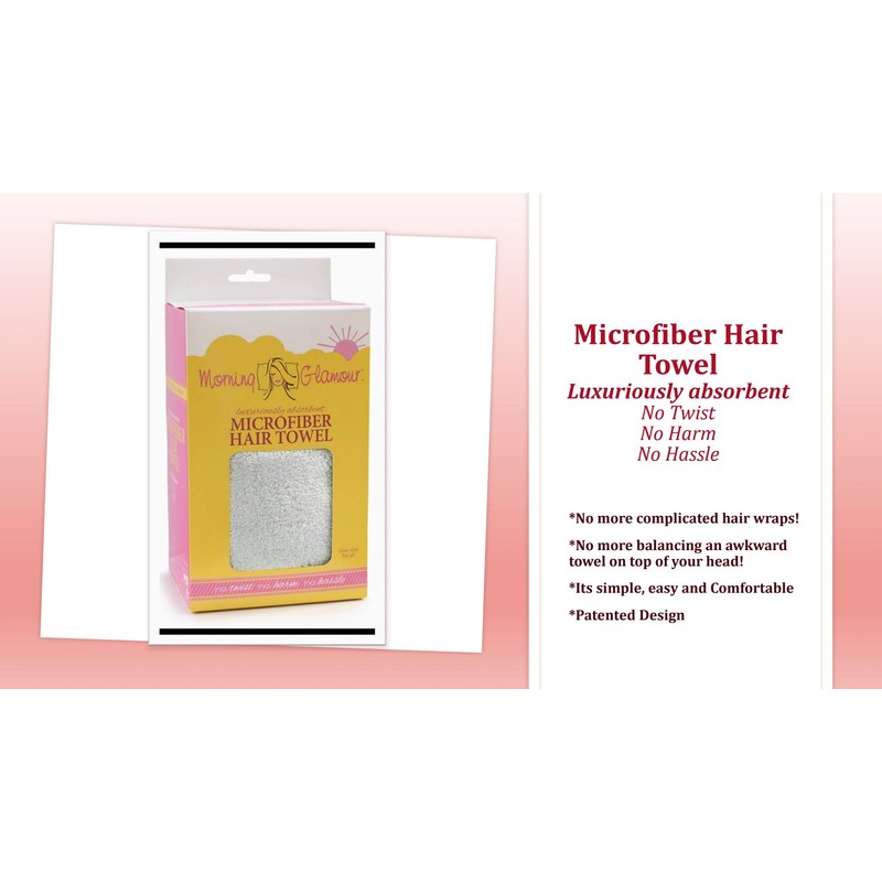 Microfiber Hair Towel-Silver