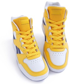 VSUDO 130 cm Double Layer Flat Golden Yellow Shoe Laces for Trainers, 9mm Wide Shoelaces for Trainers, Sneakers Laces for Women or Men (1 Pair-Golden Yellow-130cm)