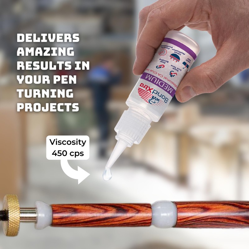 BondXtra 2 oz Medium CA Glue for Woodworking, Premium Super