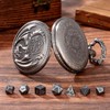 Qaestuan Mini DND Dice Set, with Steampunk Dragon Pocket Watch