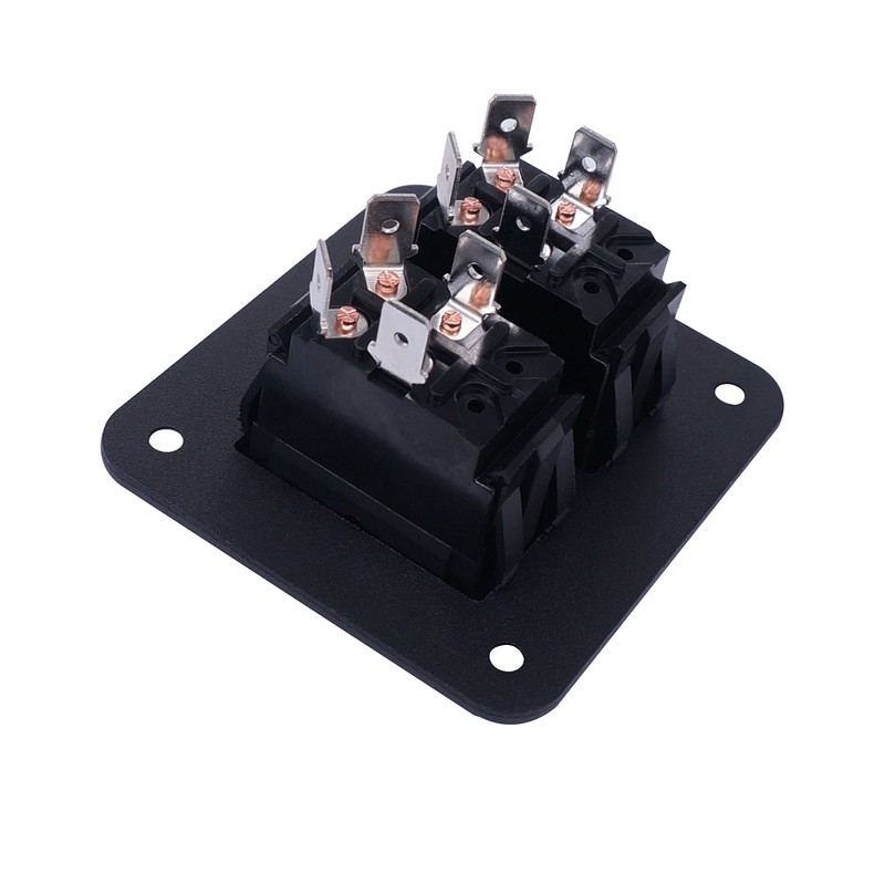 Weideer KCD2-7-201-2-XB - Interruptor de palanca basculante DPST de 2