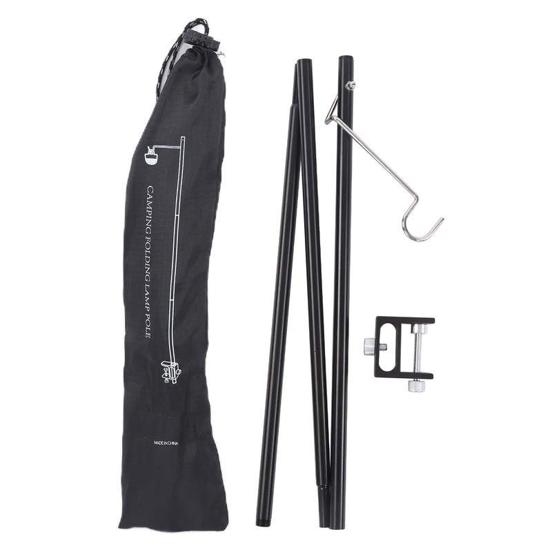 Alomejor Folding Camping Lamp Pole Aluminium Alloy Camping Lantern Stand