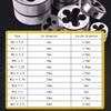 ATOPLEE 11pcs Metric Left Hand Thread Die Set M3-M20