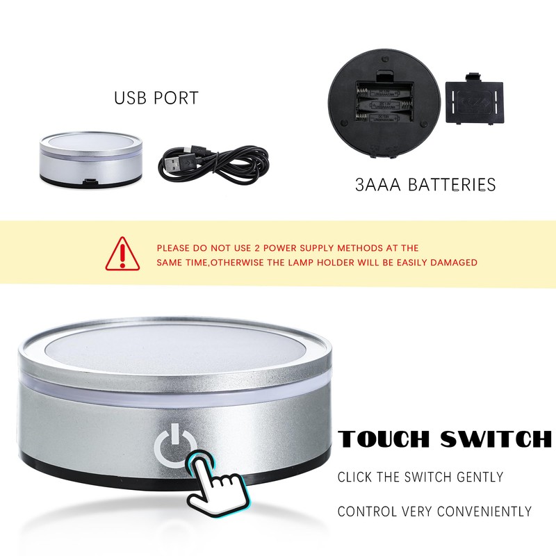 ZEERSHEE LED Light Base for Acrylic 3D Glass Resin Art