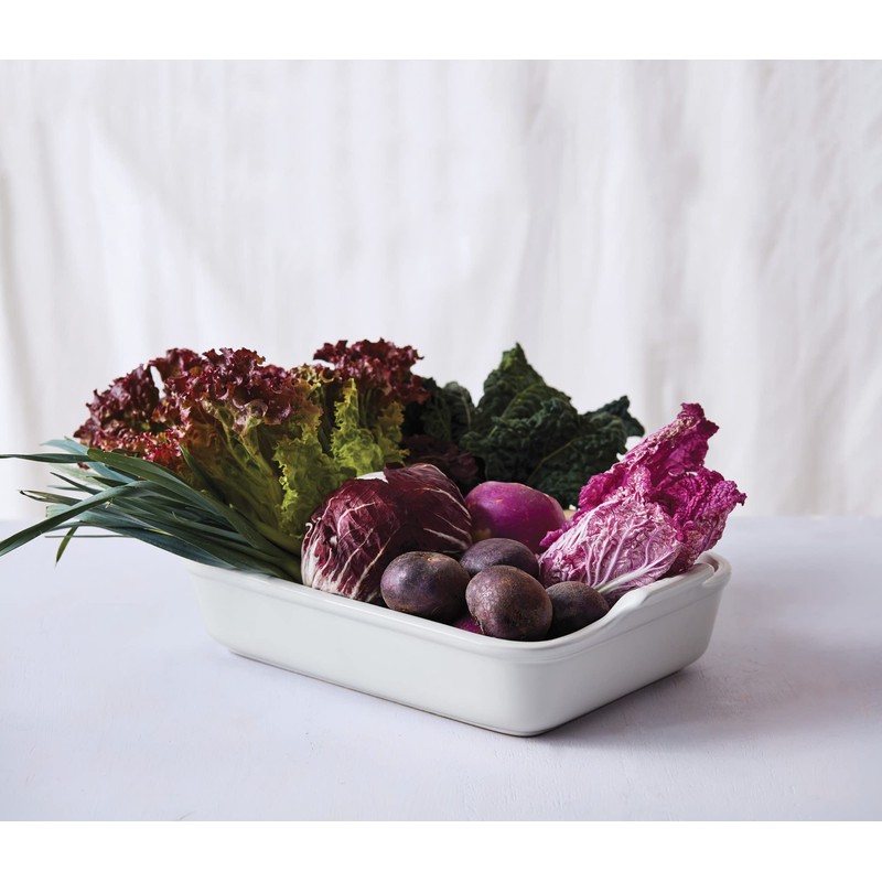 Le Creuset Stoneware Heritage Set 3 Rectangular Dishes, White