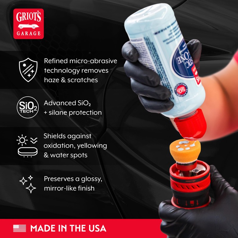 Griot's Garage Plastic All-in-One, Polish, Restore, and Protect Vehicle Lights,