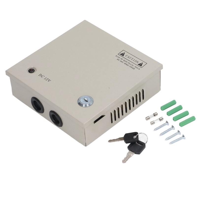 4 Channel 12V CCTV Power Supply 3A Fuse Closed Circuit