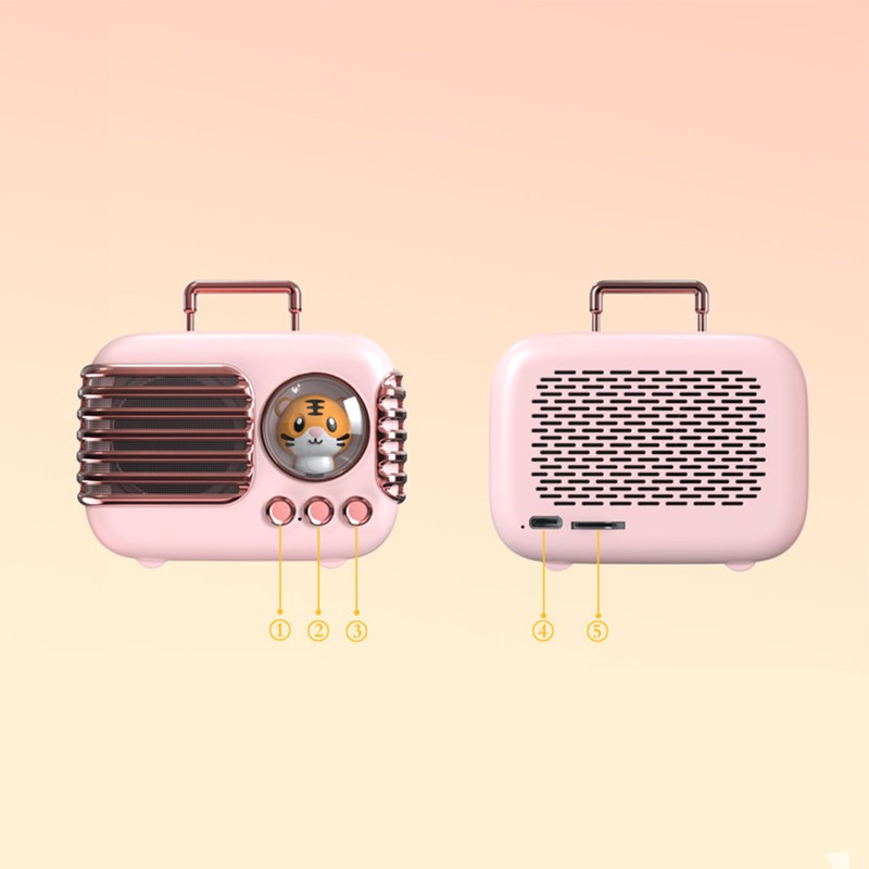 Cute Retro Bluetooth Speaker Mini Luggage Mini Speaker Creative Vintage