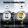 Daytime Running Lights Fog Lights for Toyota 4Runner 2014-2024 White&Amber