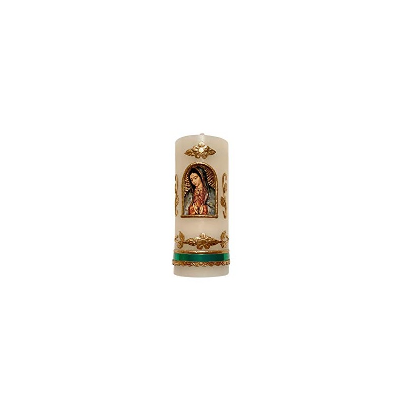 Small Our Lady of Guadalupe Made in Mexico Candle Cirio