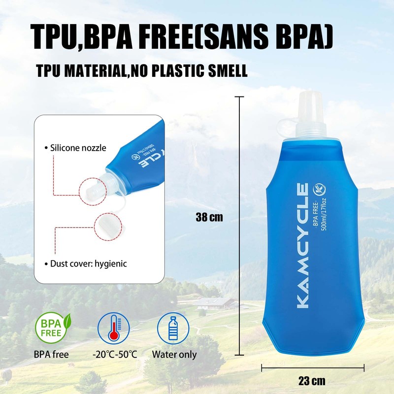 KAMCYCLE® Running Backpack with Hydration Bladder or Soft Hip Flask