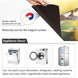 Dishwasher Magnet Cover Front Door Yellow Butterfly Flying Spring Flowers Summer Decorative Refrigerator Covers Magnetic Sheet Sticker Wash Machine Fridge Panel Decal for Kitchen Appliance 23x26 in