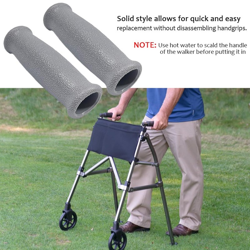 Crutch Hand Grips for Rollator Walker Replacement - Elderly &
