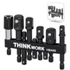 THINKWORK Impact Socket Adapter Set, 1/4" 3/8" 1/2" Drill Socket