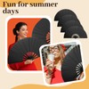 ATTRACME 5PCS Large Chinese Folding Fans for Line Dancing, Clacking