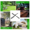 IMIKEYA 2 Sets Plastic Garden Windmill Leaf Solar Wind Spinners