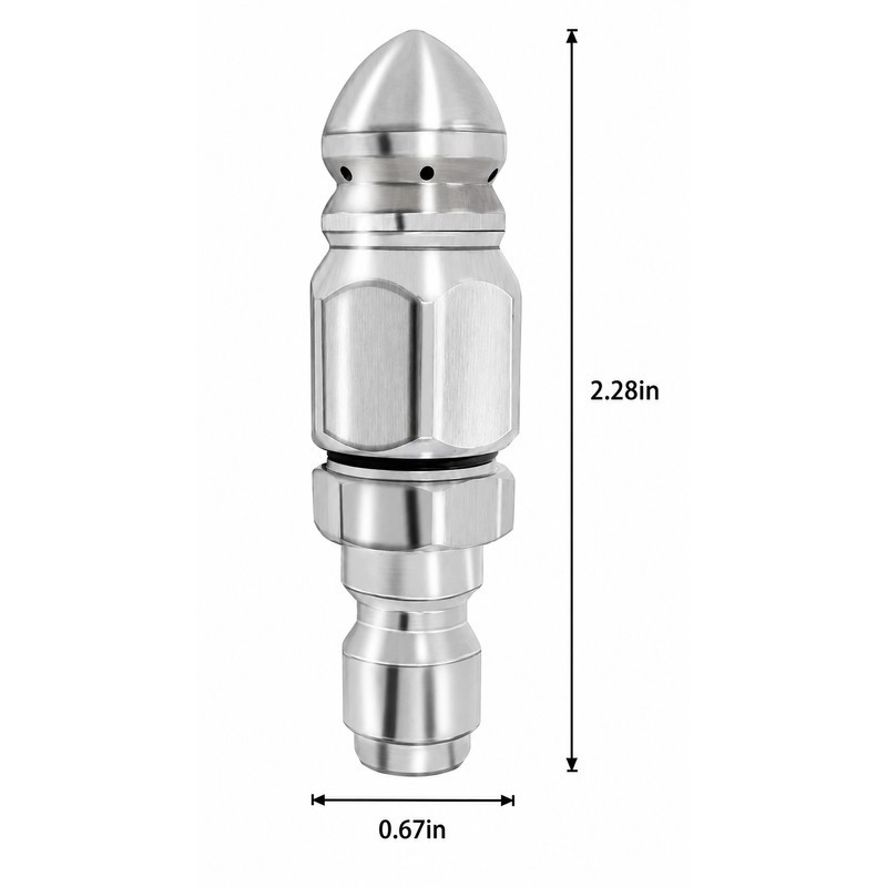 Sewer Jetter Nozzle for Drain Cleaning – 5000 PSI Mini
