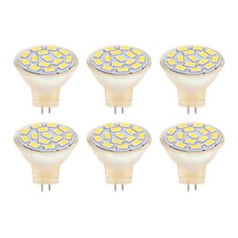 6Pcs GU4 LED Bulb 270LM 15LED Energy Saving Light Bulb MR11 Track Lamp Beads 12V 3W Warm Light 3000K