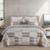 KALOOLA 100% Cotton Quilts King Size 3 Pieces, Farmhouse Plaid