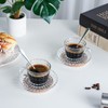 GURUDAR Glass Espresso Shot Cups with Saucers Set of 6,