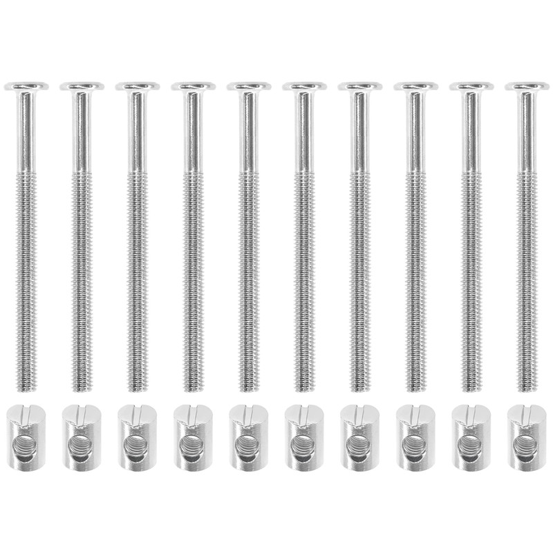 10 Sets of Furniture Connector Bolts and Barrel Nuts,Bed Bolt